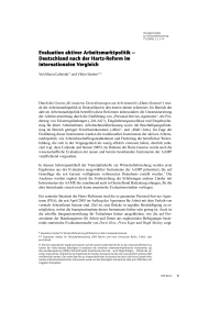 Evaluation aktiver Arbeitsmarktpolitik – Deutschland nach der Hartz-Reform im internationalen Vergleich