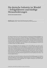 Die deutsche Industrie im Wandel – Erfolgsfaktoren und künftige Herausforderungen