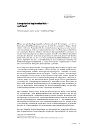 Europäische Regionalpolitik – auf Kurs?