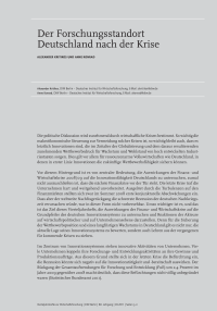 Der Forschungsstandort Deutschland nach der Krise