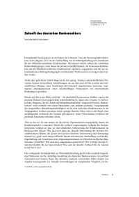 Zukunft des deutschen Bankensektors