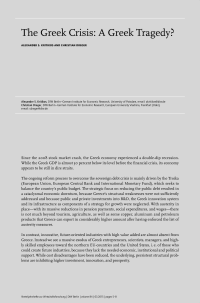 The Greek Crisis: A Greek Tragedy?