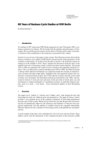 80 Years of Business Cycle Studies at DIW Berlin