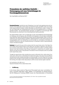 Firmendaten der amtlichen Statistik – Datenzugang und neue Entwicklungen im Forschungsdatenzentrum