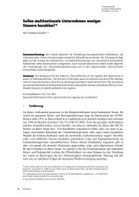 Sollen multinationale Unternehmen weniger Steuern bezahlen?