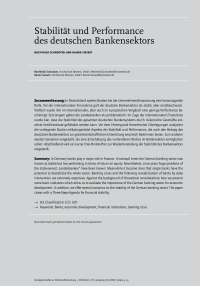 Stabilität und Performance des deutschen Bankensektors