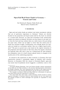 Open-End Real Estate Funds in Germany – Genesis and Crisis