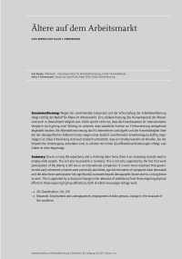 Ältere auf dem Arbeitsmarkt