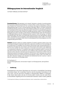 Bildungssysteme im internationalen Vergleich