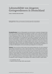 Lohnmobilität von jüngeren Geringverdienern in Deutschland