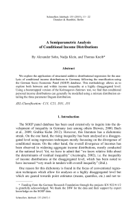 A Semiparametric Analysis of Conditional Income Distributions