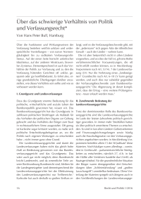 Über das schwierige Verhältnis von Politik und Verfassungsrecht