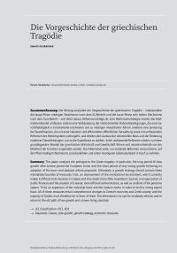 Die Vorgeschichte der griechischen Tragödie