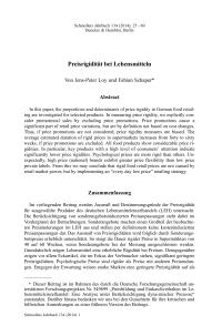 Preisrigidität bei Lebensmitteln