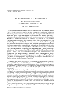Das Bestiarium  des Duc de Saint-Simon. Zur “humanimalen Sozialität“ am französischen Königshof um 1700