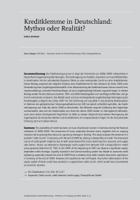 Kreditklemme in Deutschland: Mythos oder Realität?