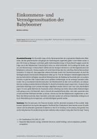 Einkommens- und Vermögenssituation der Babyboomer