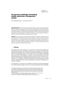 Die Messung nachhaltiger Entwicklung mithilfe numerischer Gleichgewichtsmodelle