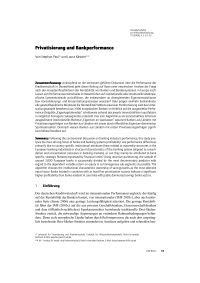 Privatisierung und Bankperformance