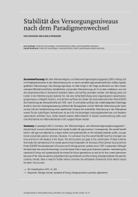 Stabilität des Versorgungsniveaus nach dem Paradigmenwechsel