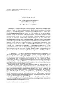 Gentz und Stein. Zum Verhältnis zweier Antipoden auf dem Wiener Kongress