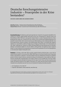 Deutsche forschungsintensive Industrie – Feuerprobe in der Krise bestanden