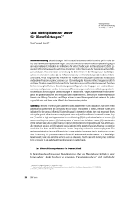 Sind Niedriglöhne der Motor für Dienstleistungen?