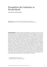Perspektive der Industrie in Deutschland