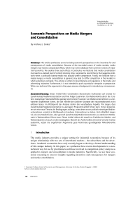 Economic Perspectives on Media Mergers and Consolidation