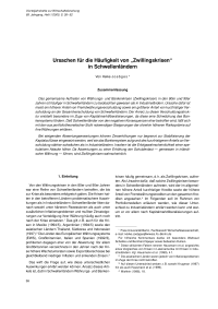 Ursachen für die Häufigkeit von “Zwillingskrisen“ in Schwellenländern