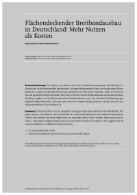 Flächendeckender Breitbandausbau in Deutschland: Mehr Nutzen als Kosten