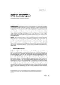 Europäische Regionalpolitik – Gift für rückständige Regionen?