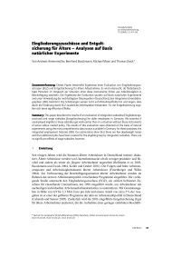Eingliederungszuschüsse und Entgeltsicherung für Ältere – Analysen auf Basis natürlicher Experimente