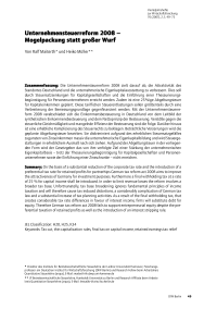 Unternehmensteuerreform 2008 – Mogelpackung statt großer Wurf