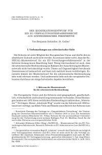Der Kodifikationsentwurf für ein EU-Verwaltungsverfahrensrecht aus schweizerischer Perspektive