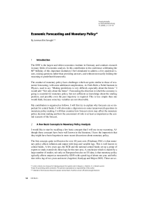 Economic Forecasting and Monetary Policy