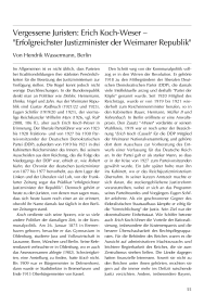 Vergessene Juristen: Erich Koch-Weser – “Erfolgreichster Justizminister der Weimarer Republik”
