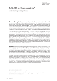 Geldpolitik und Vermögensmärkte