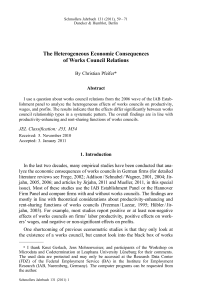 The Heterogeneous Economic Consequences of Works Council Relations