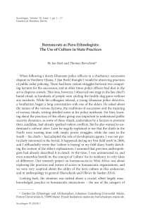 Bureaucrats as Para-Ethnologists: The Use of Culture in State Practices