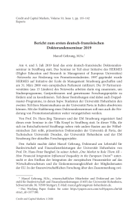 Bericht zum ersten deutsch-französischen Doktorandenseminar 2019