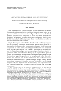 “Abwägung“: total, formal oder strukturiert Ansätze einer Methodik rechtsgebundener Wertzumessung
