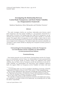 Investigating the Relationship Between Central Bank Transparency and Stock Market Volatility in a Nonparametric Framework