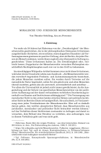 Moralische und juridische Menschenrechte