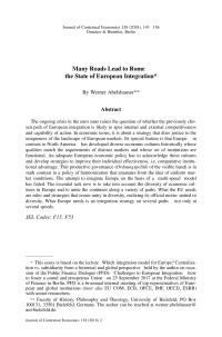 Many Roads Lead to Rome – the State of European Integration