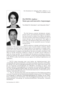 Die PESTEL-Analyse – Status quo und innovative Anpassungen