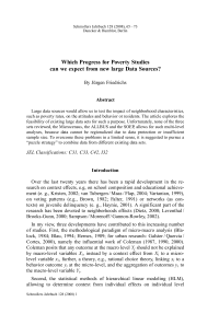 Which Progress for Poverty Studies can we expect from new large Data Sources?