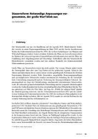 Steuerreform: Notwendige Anpassungen vorgenommen, der große Wurf blieb aus