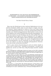 Wahrnehmung und Deutung des Krimkrieges in Preußen – Zur innenpolitischen Rückwirkung eines internationalen Großkonflikts
