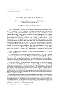 Von der Metapher zur Methode
